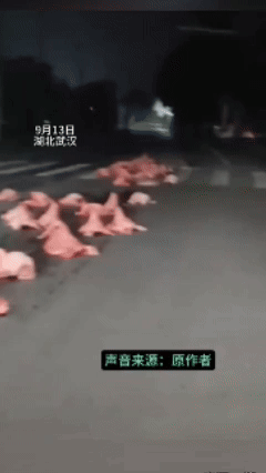 惊悚的一幕！湖北武汉，男子凌晨回家路上，发现马路上一片红，走近一看直接被吓蒙了，