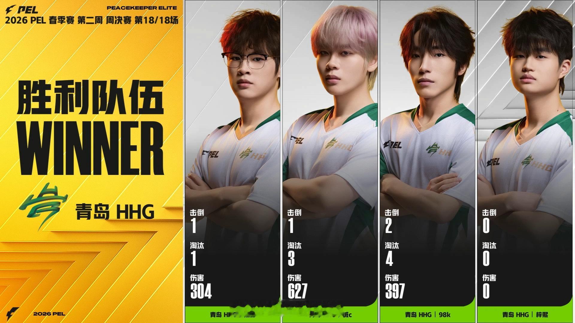 【2026 PEL 春季赛】Week3 Day4 第六场 HHG大吉大利AG蝉联
