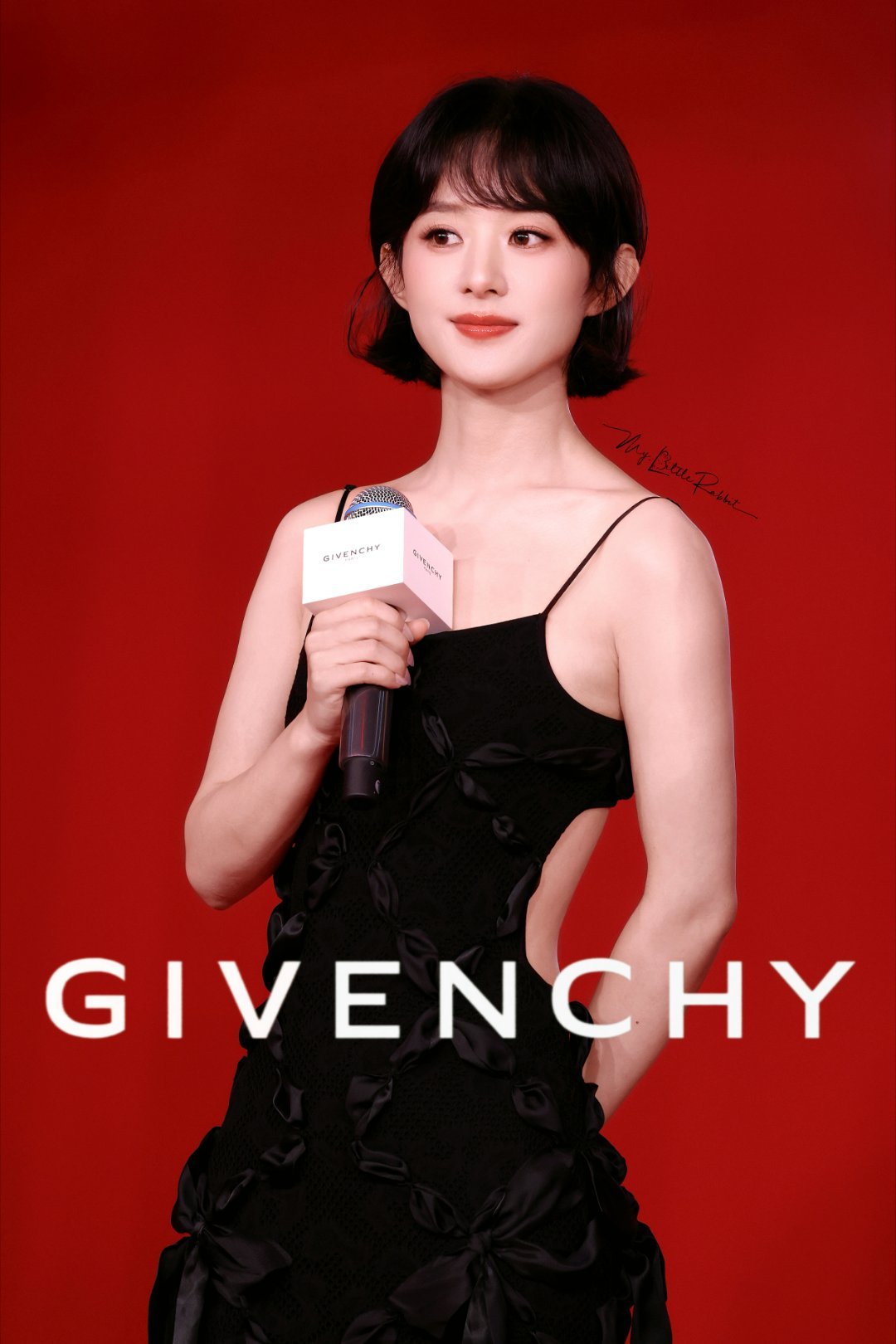 赵丽颖纪梵希吊带黑裙姐姐太美了