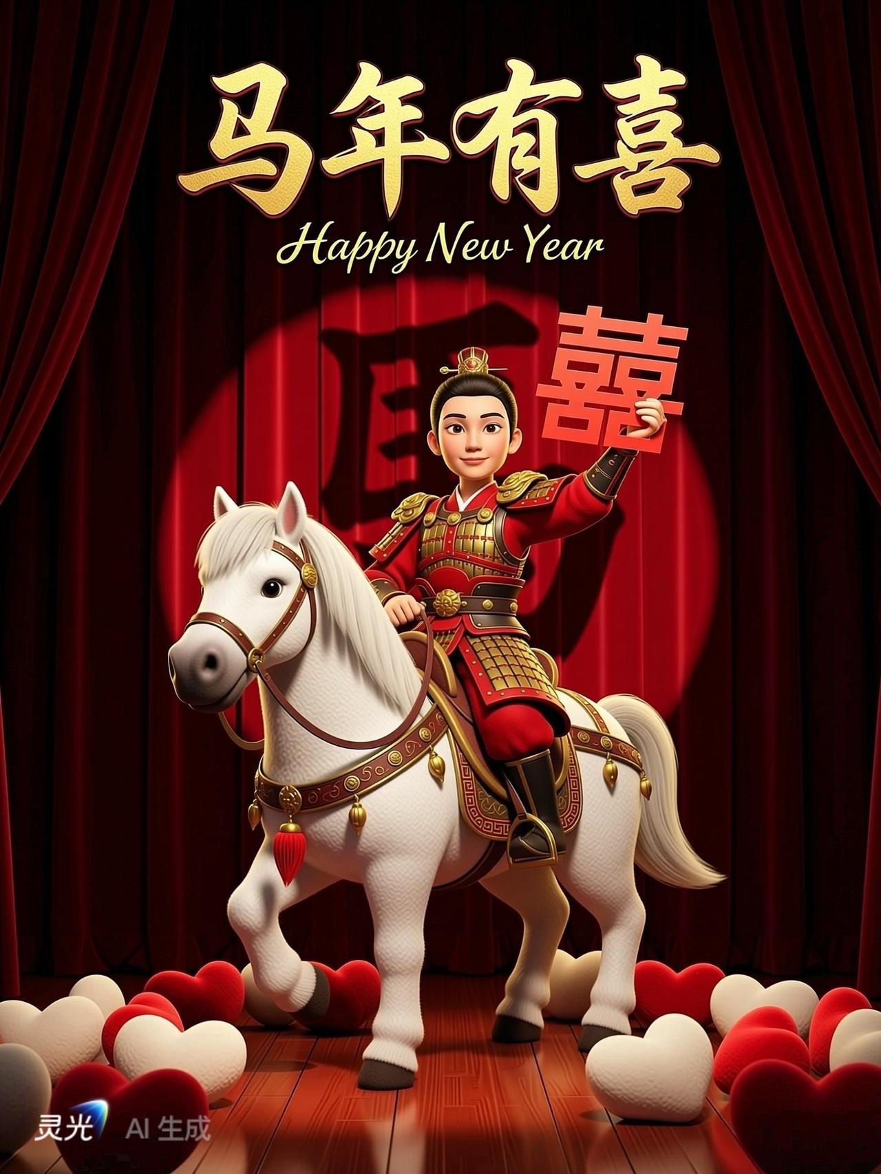 新年快乐！马年吉祥，福气满满！🎉🐴🎉