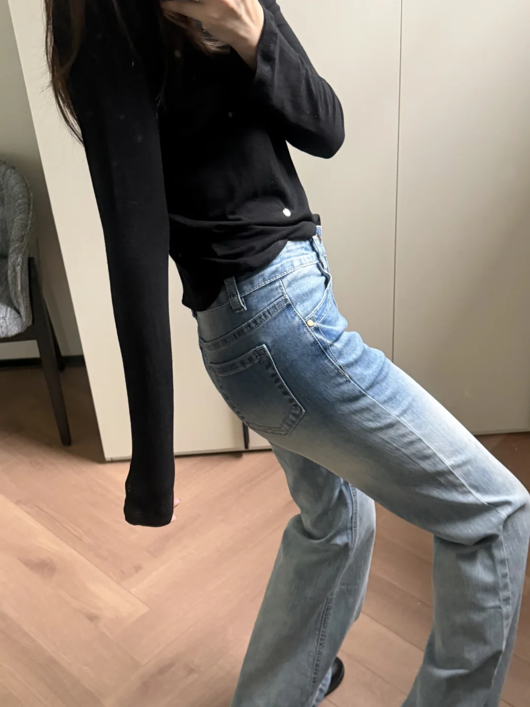 渐变色微喇裤版型🐮也就算了！还这么百搭！！