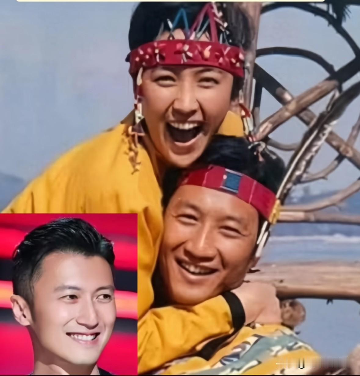 谢贤与甄妮的合影，
年轻时的谢贤和谢霆锋长得太像了！