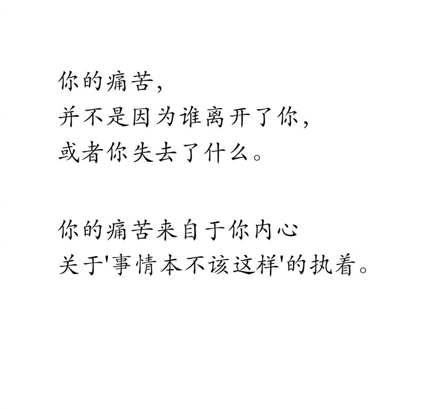 大多数人的痛苦来源于 