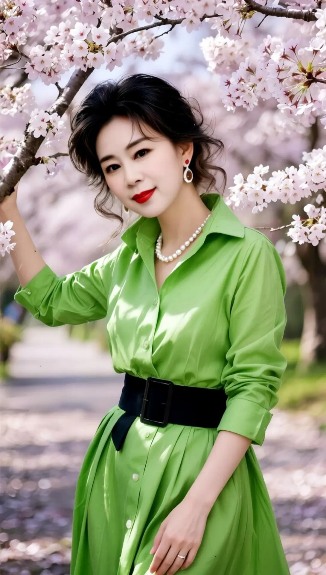 AI亮绿时尚照 随变ai随便玩