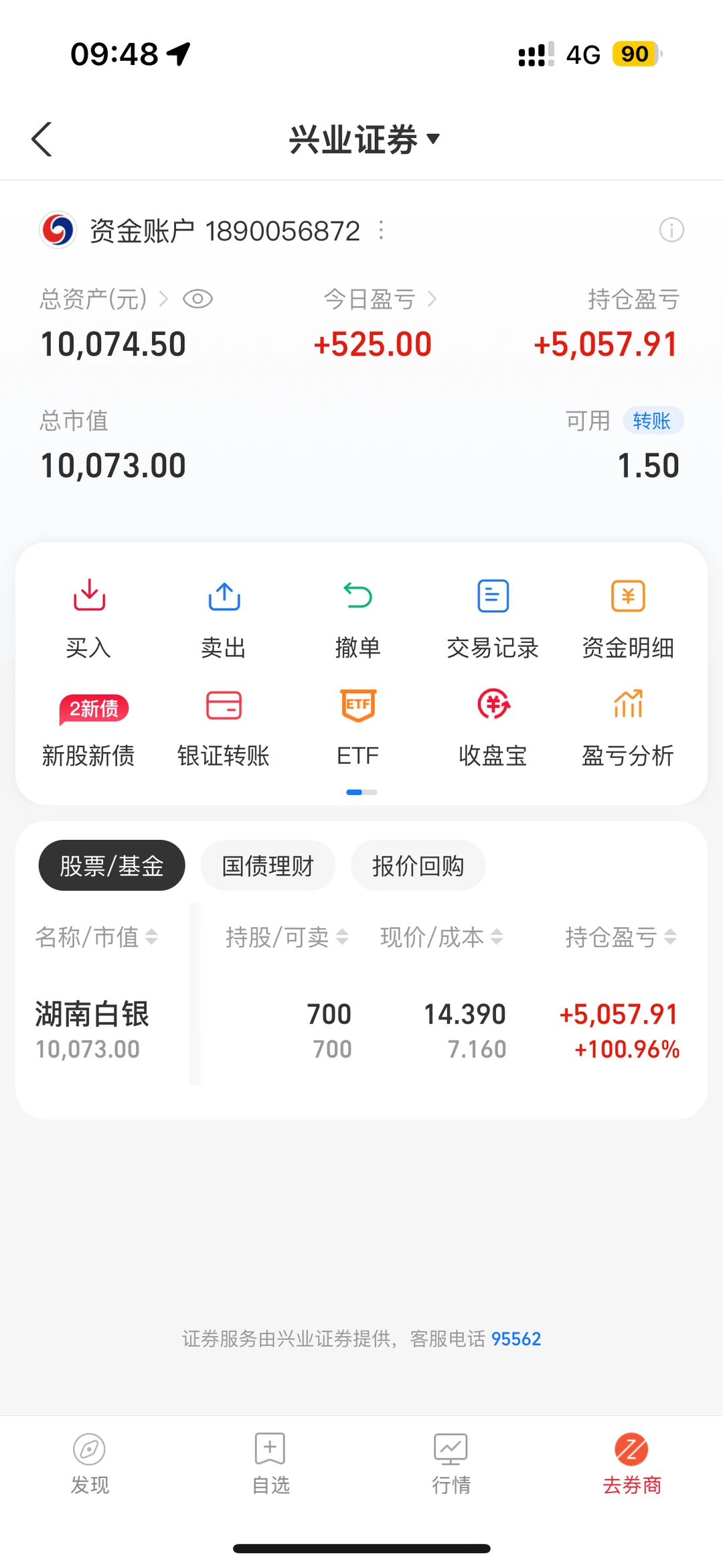 白银一个月，收益💯%
