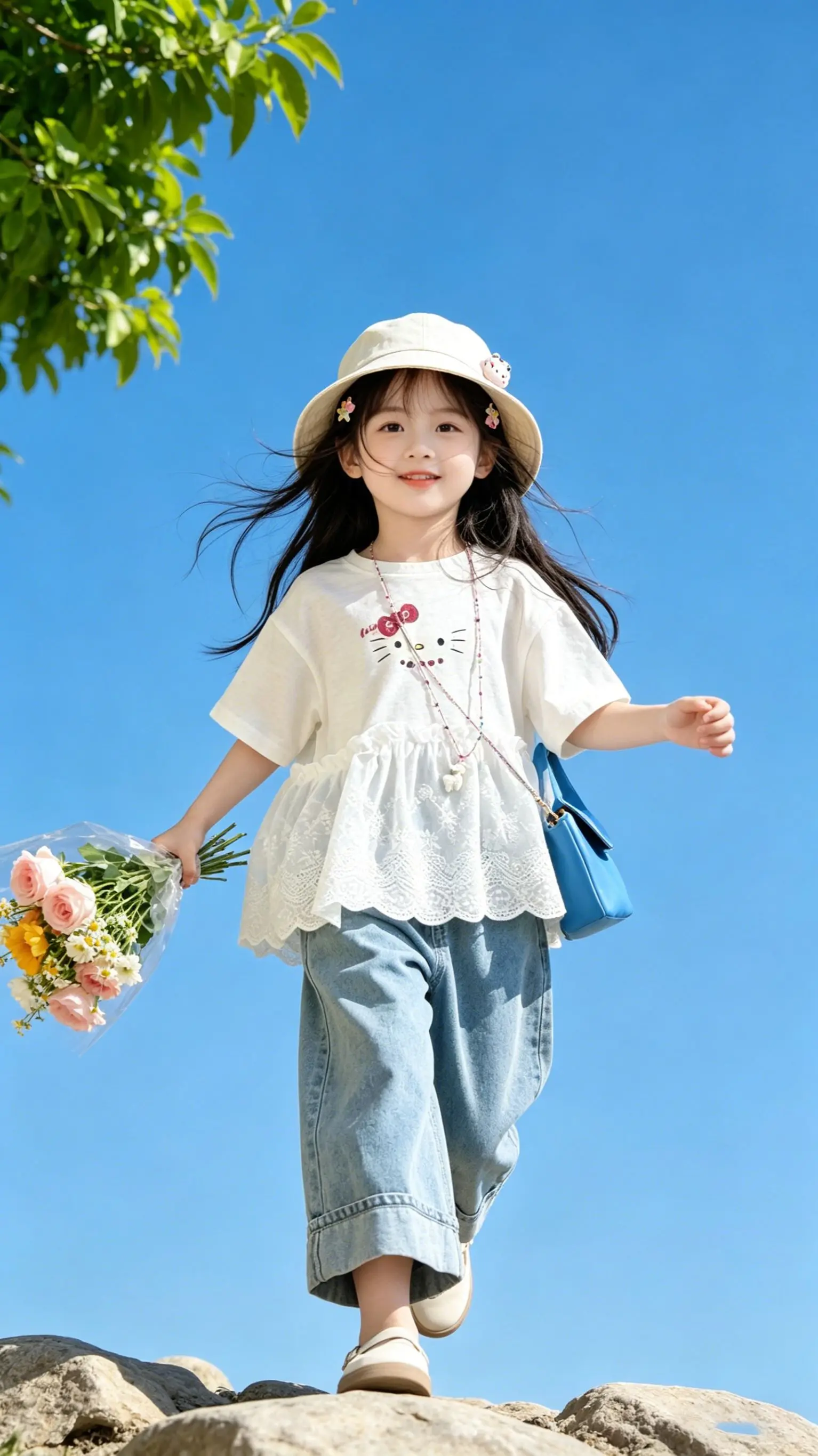 女儿的夏日穿搭~同款在橱窗❤️。