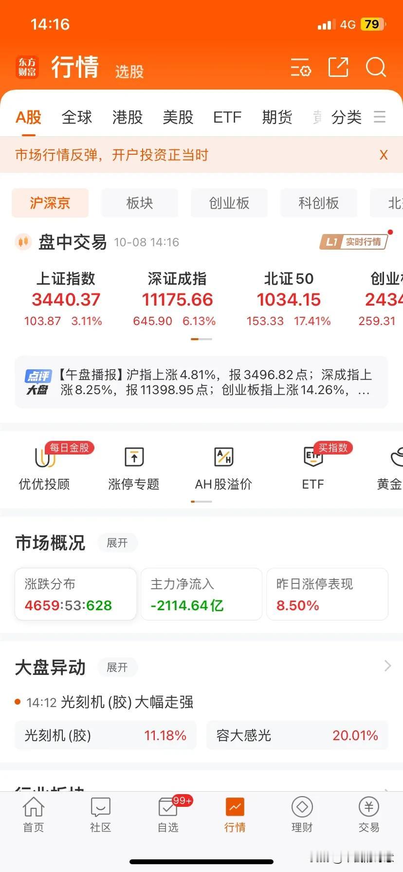 股市📈好了一周了，看着朋友圈，各种群又开始活跃了。终于熬过国庆，8号股市依然延