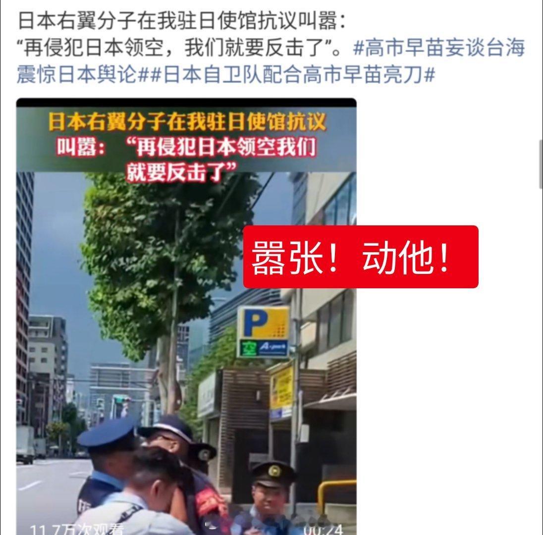 日本右翼分子这么嚣张啊,给我狠狠揍！ 