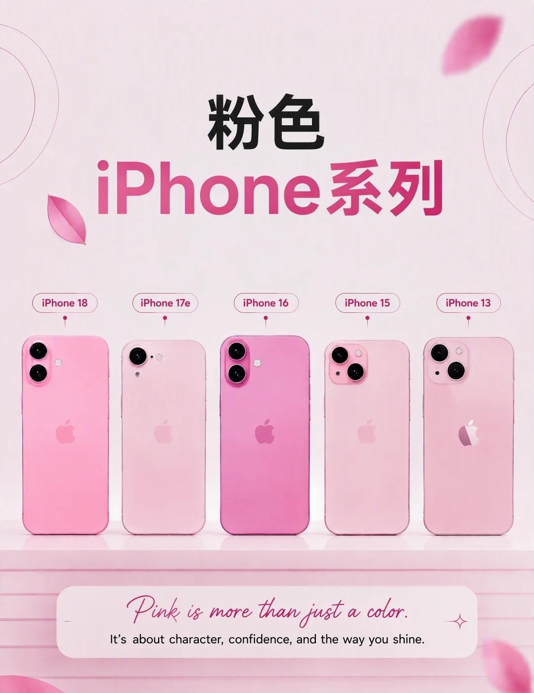 Pink✨粉色控狂喜，粉色iPhone💗很芭比的配色
粉色真的很少女呀，一眼心