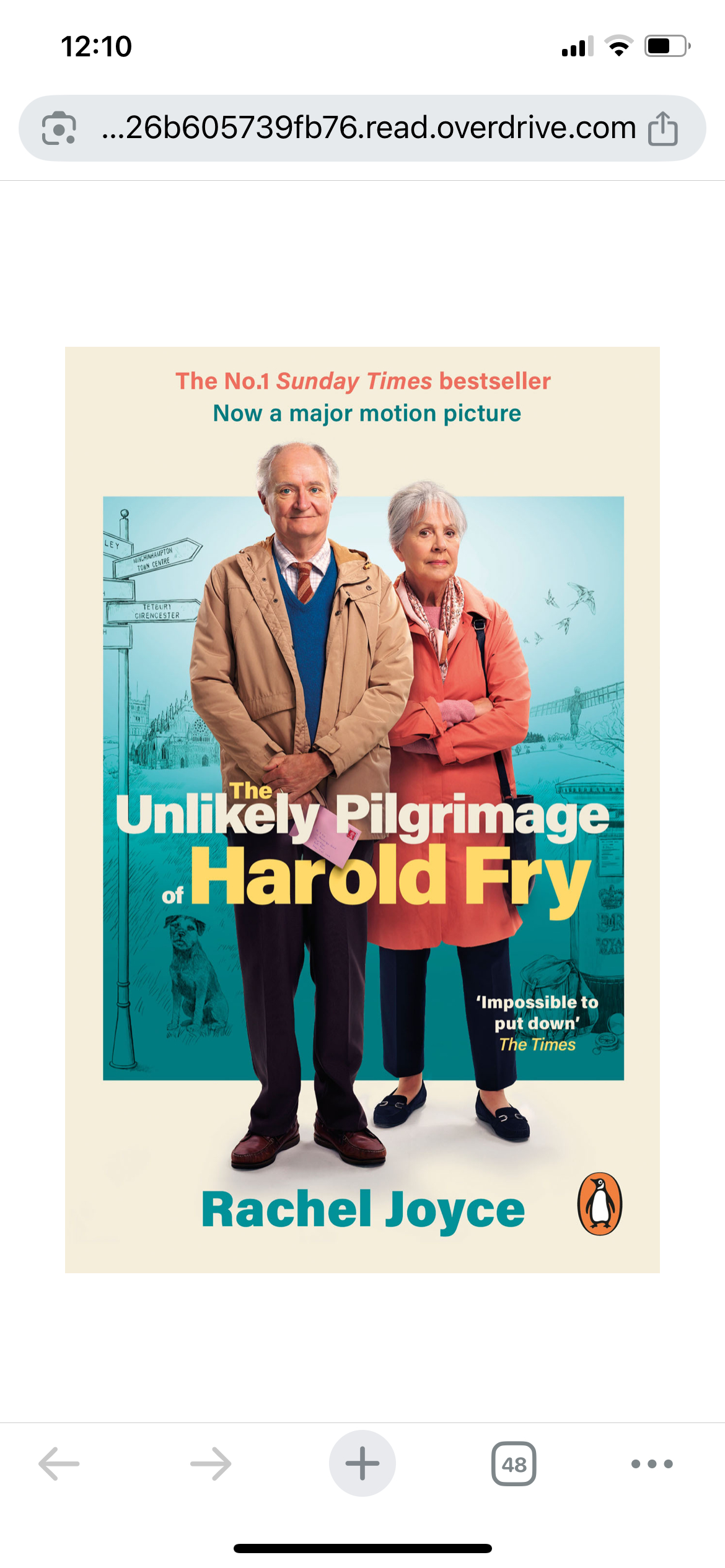 因为陈添祥，知道了《一个人的朝圣》这本书，很感兴趣。开年第一本，今天开始读，ma