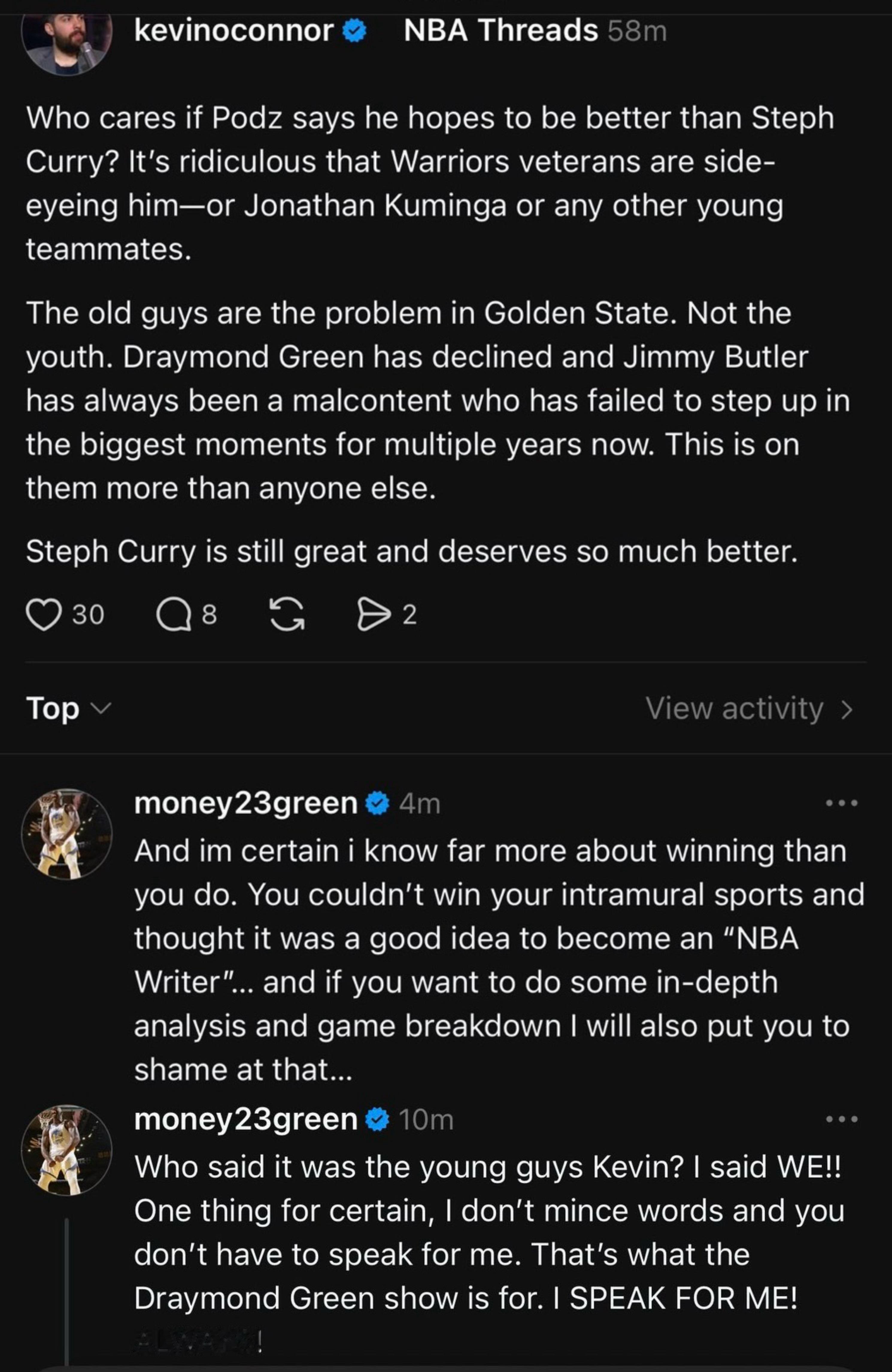 格林保驾护航！顺便做个广告，欢迎来到……记者Kevin O‘Connor：“波杰