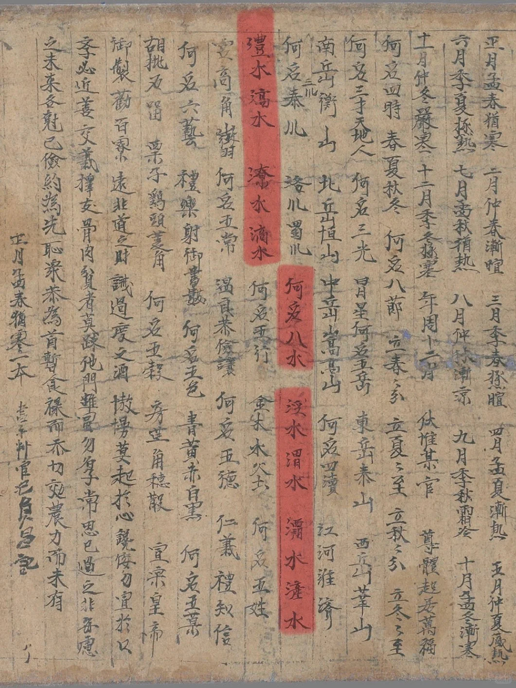 敦煌遗书中的“八水绕长安” | 来自唐代手抄本《正月孟春犹寒一本》“何名八水——