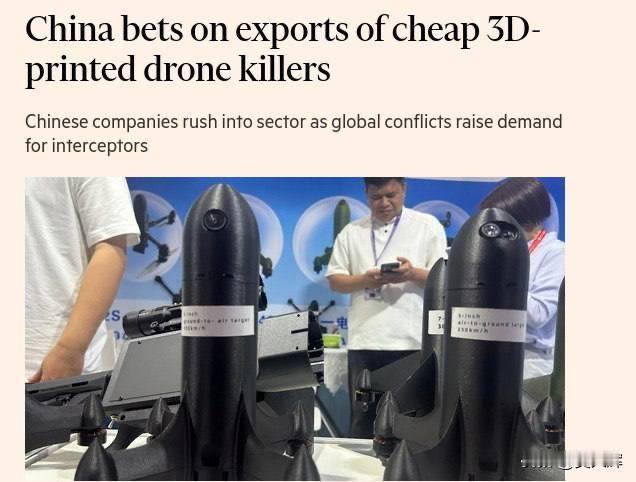《金融时报》：中国押注廉价拦截无人机，将其打造为全新出口爆款
 
中国企业已开始