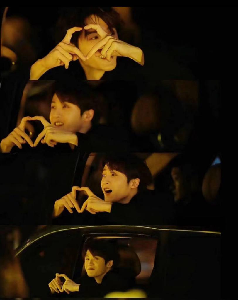 檀健次1.10深圳雪碧盛典，一条长长的由黄玫瑰盛开的海岸线，檀健次打开车窗满心满