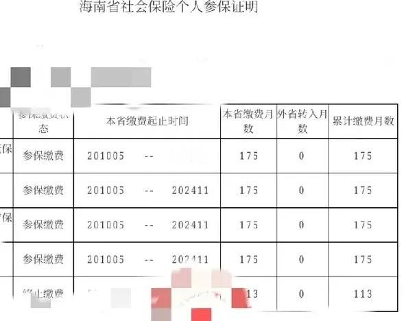 七零年的男同事，养老保险至今一共才交了175个月，这也太少了吧，等不了多少年就能