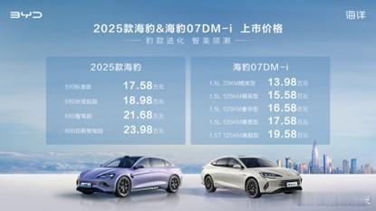 #比亚迪双豹13.98万起全面进化#8月8日，比亚迪海洋网“双豹”车型正式上市。