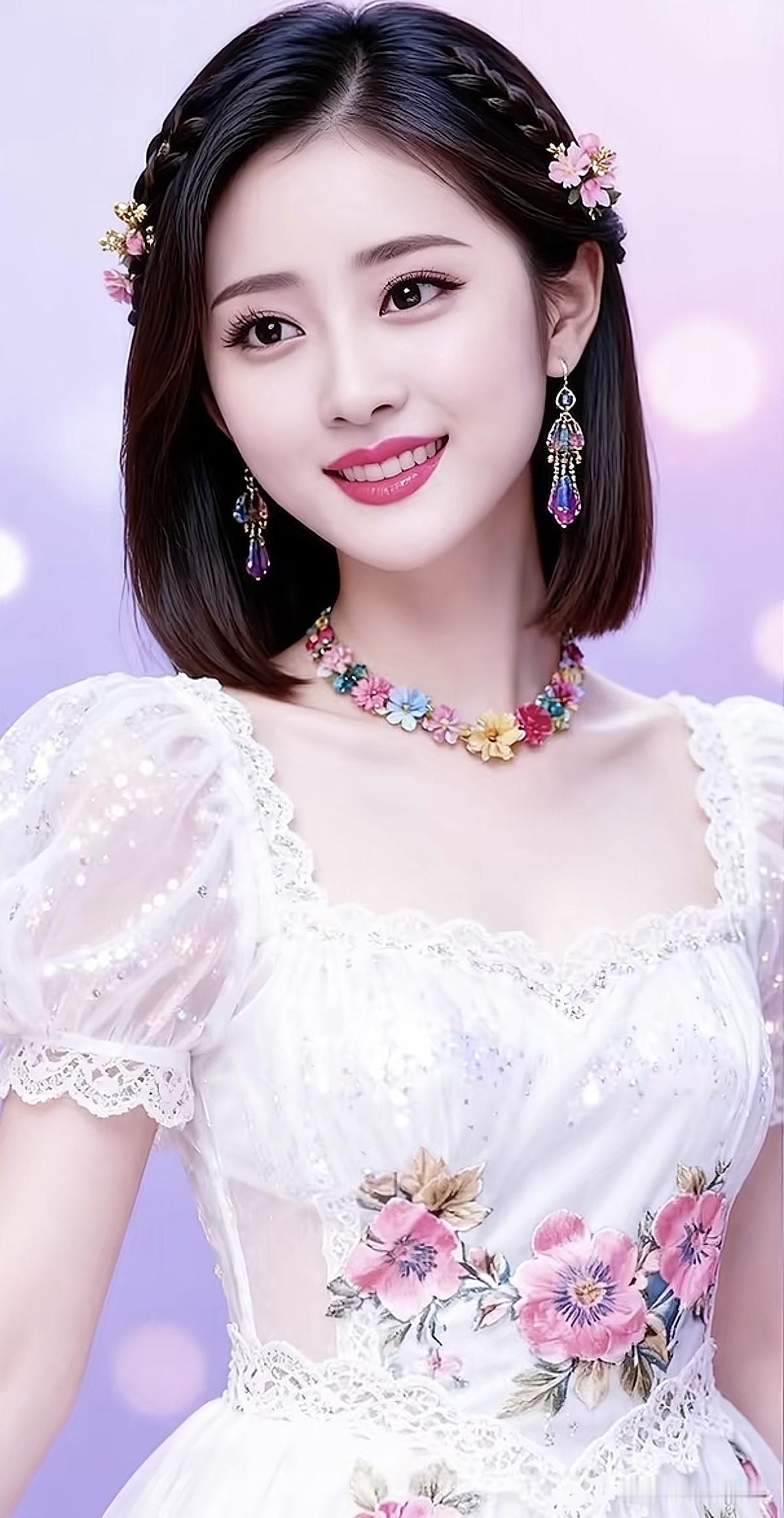 梦幻公主风，甜美花环发饰，精致蕾丝裙，少女心爆棚！🌸👗💖少女甜美发饰 少女