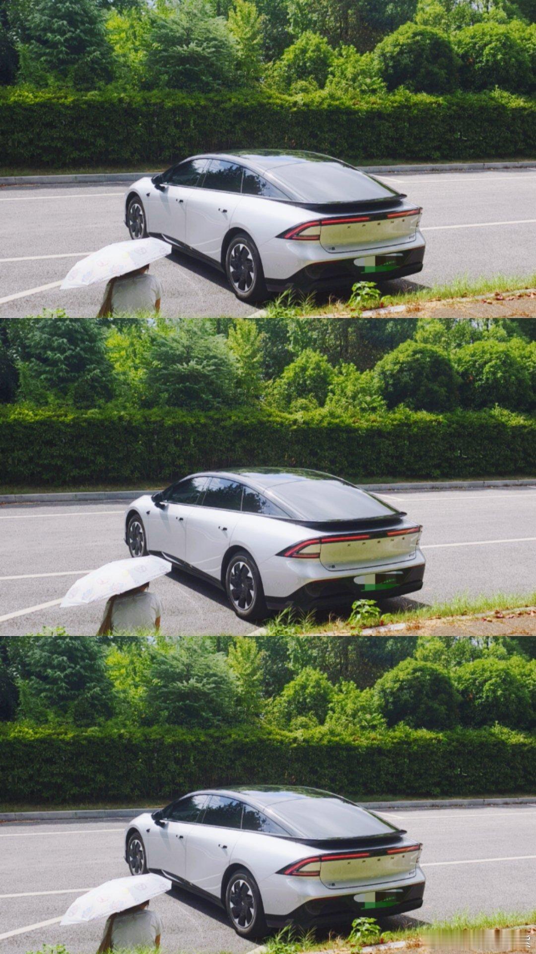 哇哦，这小鹏P7＋真的好帅啊，怎么都看不腻！！就冲这颜值，让我顶着大太阳出门我也