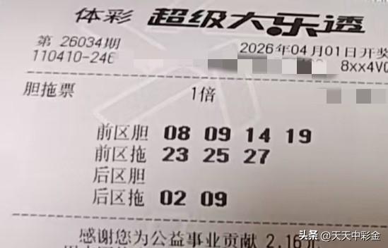今日随手拍【晒票票】别急，花期不同，终会盛开。分享大乐透第26034期精选号码，