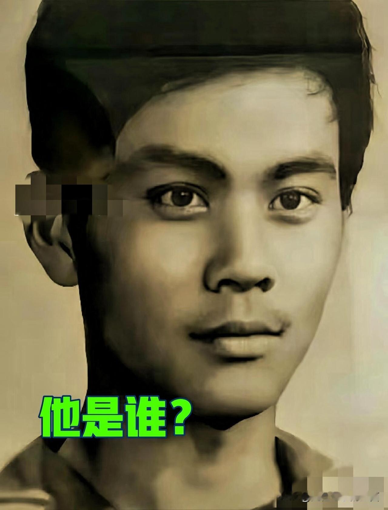 这是一位演员年轻时候的一张留影，他长着一双特别有辨识度的眼睛，浓眉大眼的帅哥，在