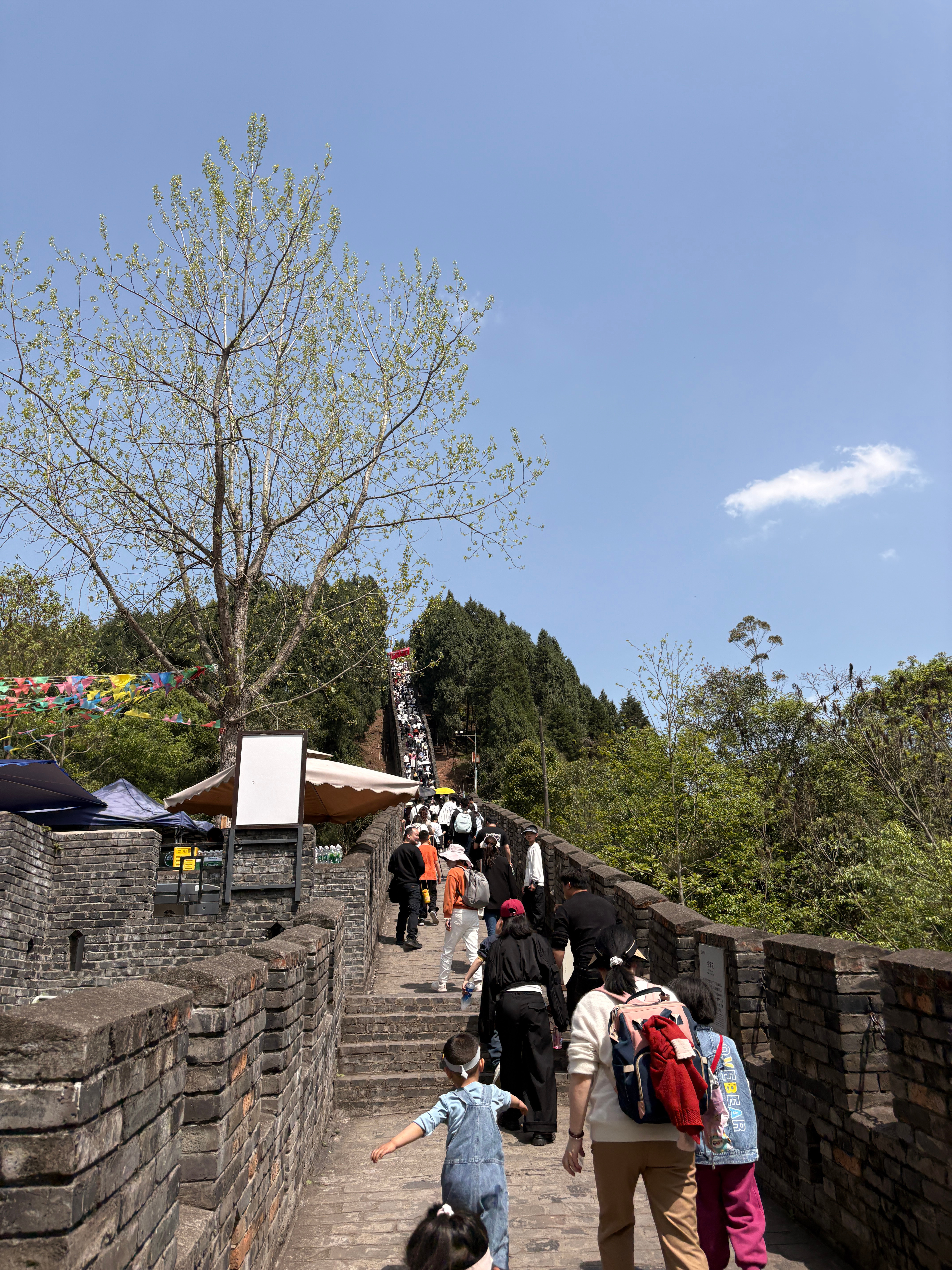 昨天去爬长城了 不是北京的长城 是成都的长城虽然不高但也还是蛮累的！ 