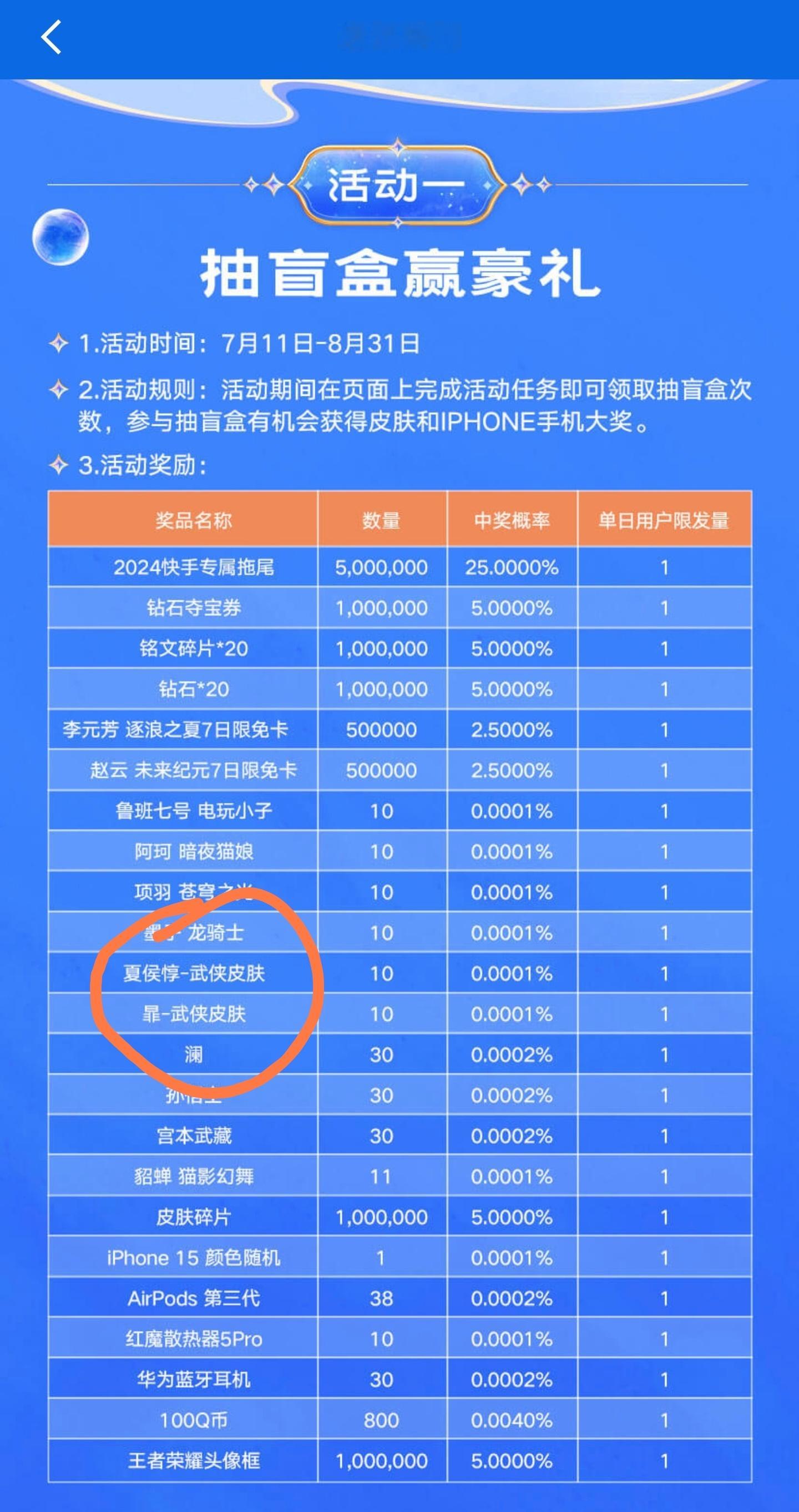 #王者荣耀# 慢脚的活动透露：夏侯惇和暃即将推出武侠风格皮肤～[doge]！！！