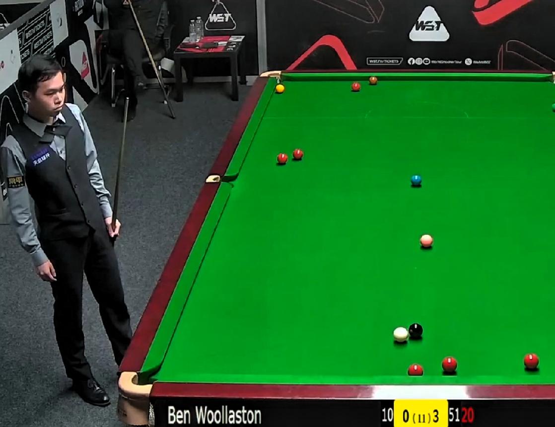 刘宏宇4-0梦幻开局！
刘宏宇上半场4-0领先沃拉斯顿，进入中场休息，上一轮表现