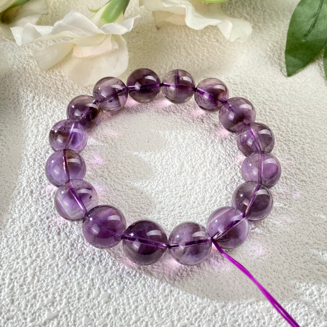 💜把普罗旺斯的黄昏绕在腕间｜14mm紫水晶大珠太绝了～今天必须给你们按头安利这
