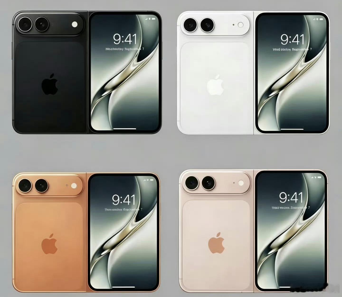 折叠屏iPhone外观实锤了不早就确认这个外观设计了吗？胖折叠的形态，就看卖多少
