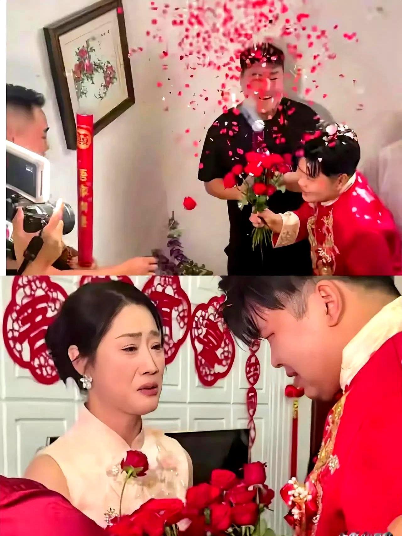 接亲那天，男方就来一辆车，女方家没堵门要红包，没提下车费改口费，屋里摆的全是玫瑰