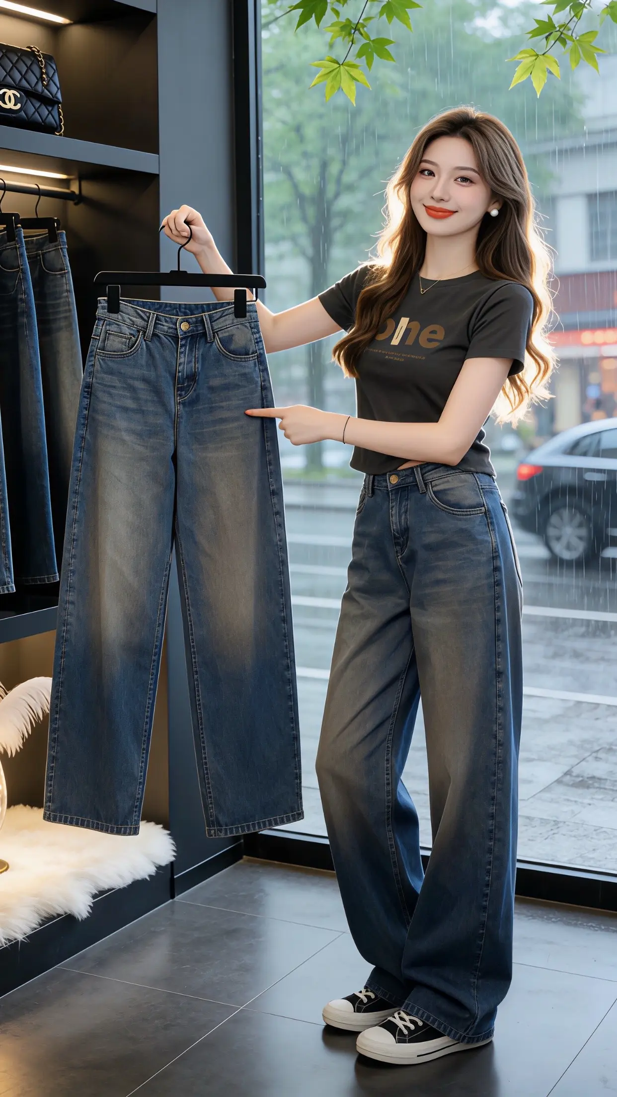 怎么将牛仔裤穿出高级感 梨型身材必入牛仔裤 显瘦显高显腿长裤子 穿出自...