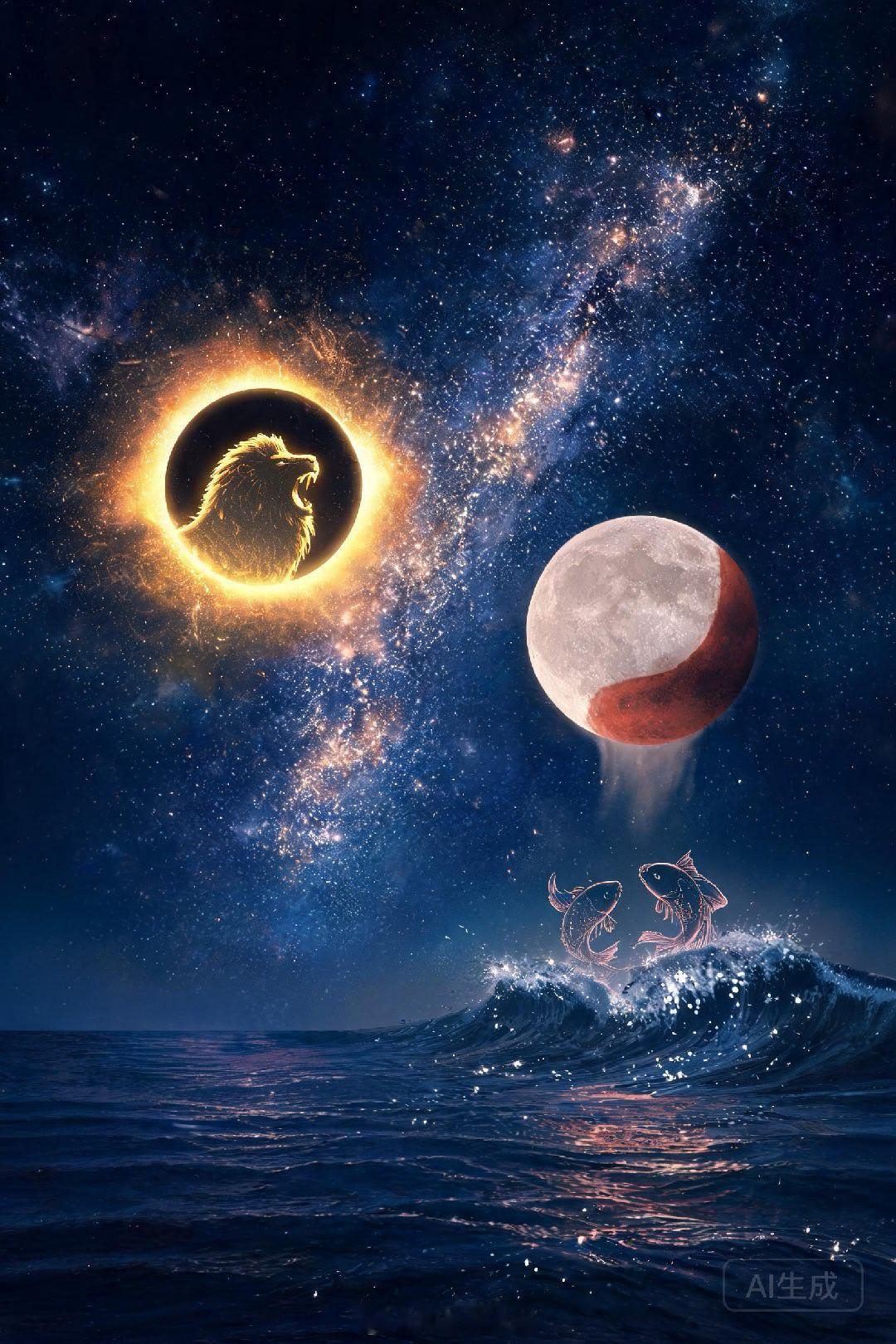 🌗 2026年8月 双食相深度占星分析狮子座日食 × 双鱼座月食｜金融·时事·