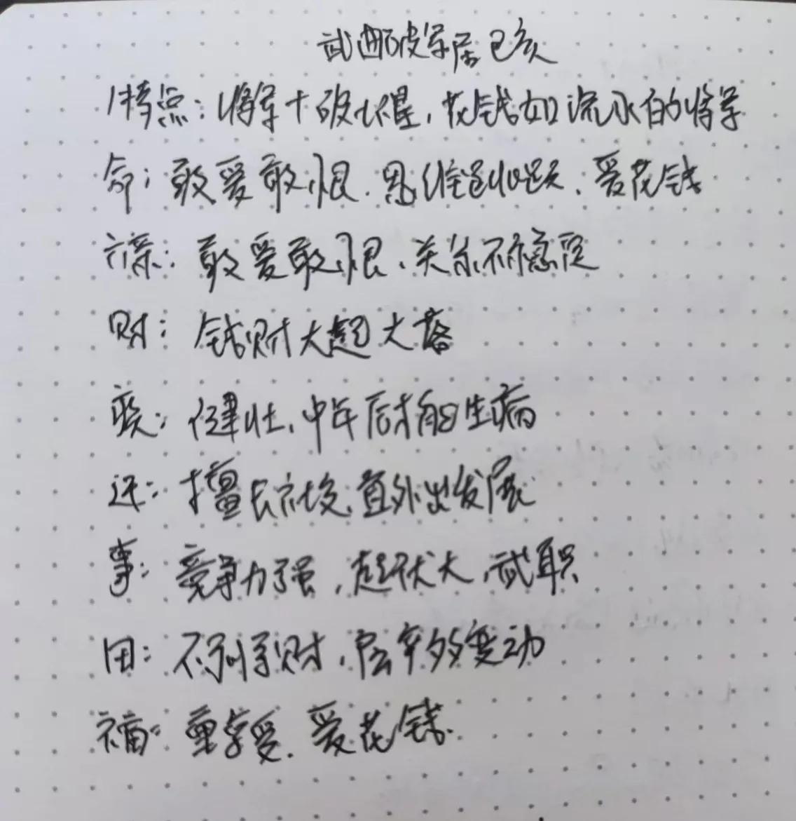 武曲破军在十二宫的含义，一个将军星，一个破坏星，花钱没规划的将军。

在命宫，敢