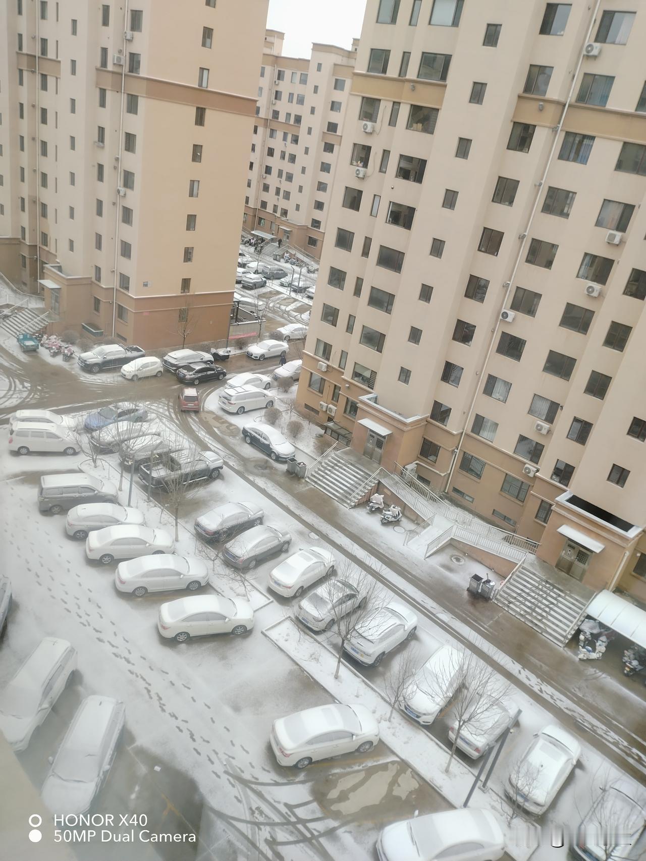 下了一场小清雪，耽误了200块钱。今天突然就下雪了，我都没看天气预报。本打算出去