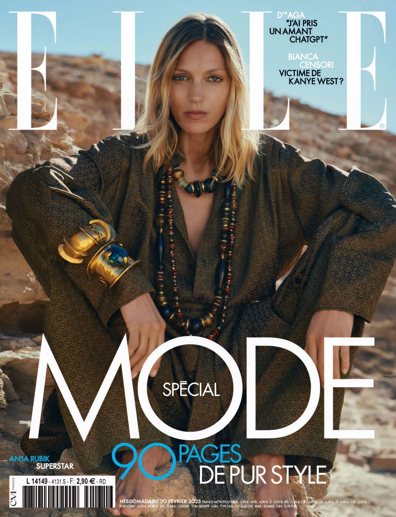 波兰模特安嘉·鲁贝克(Anja Rubik) ELLE法国版封面大片① 