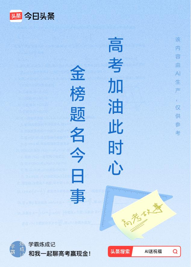 诗词对联送祝福上联：金榜题名今日事，下联：高考加油此时心。我正在参与【诗词对联送