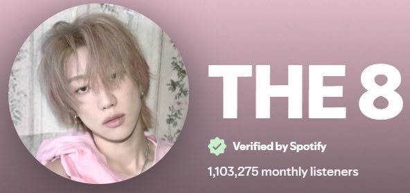 260714徐明浩 Spotify月听众人数 1,103,275人（❗个人新高）