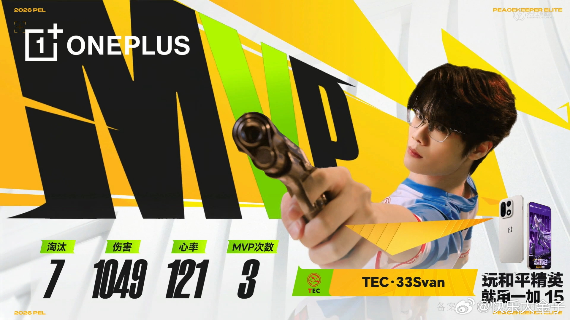 33Svan7淘汰MVPTEC季后赛荣都开门红 33单局7淘汰拿下MVP，这次3