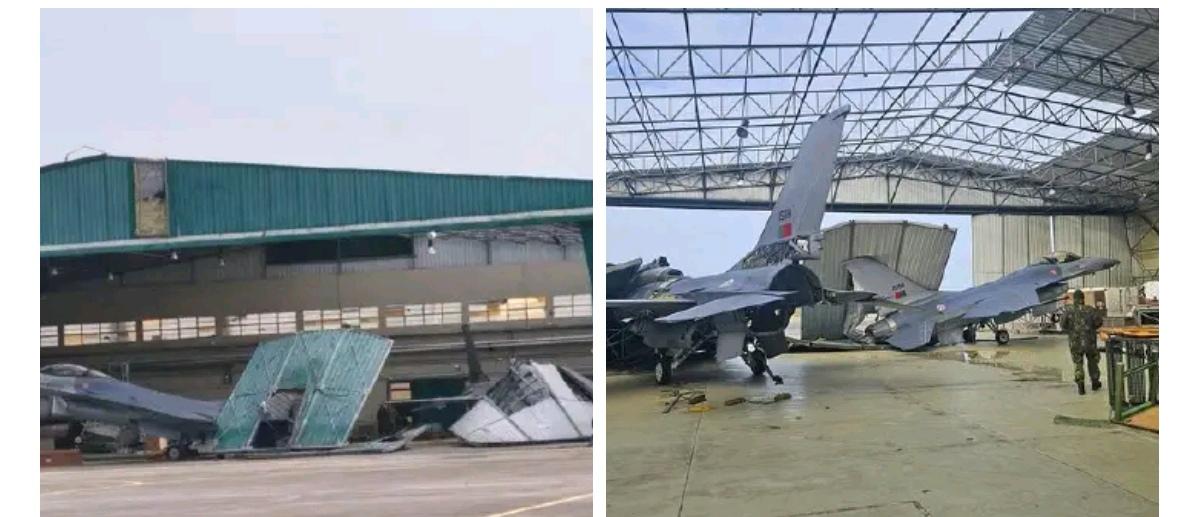 葡萄牙空军蒙特雷亚尔空军基地受到恶劣天气影响，导致葡萄牙空军两架F-16战斗机受