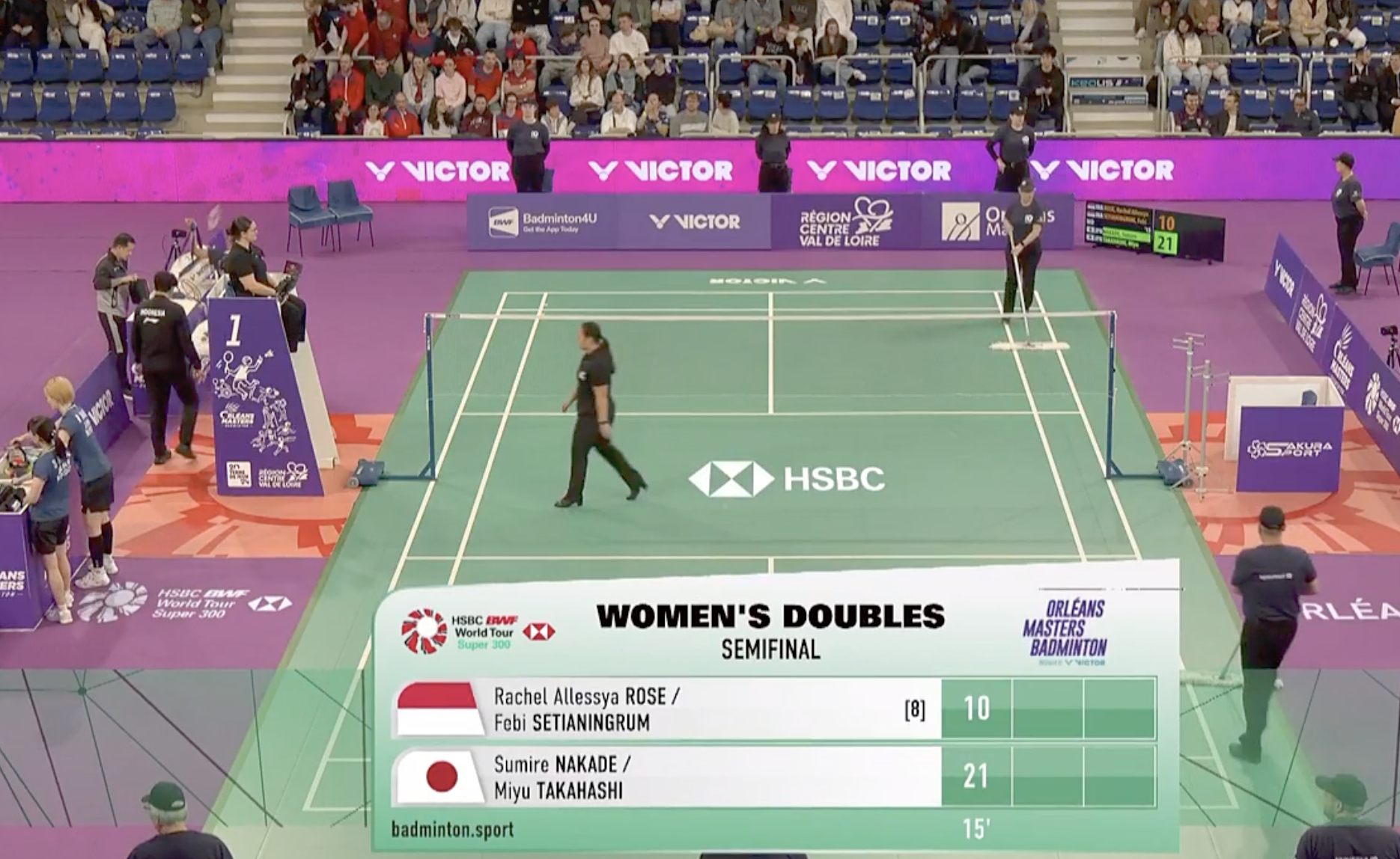 高桥美优/中出堇🇯🇵 21-10 🇮🇩阿莱西娅/费比2026年奥尔良大师