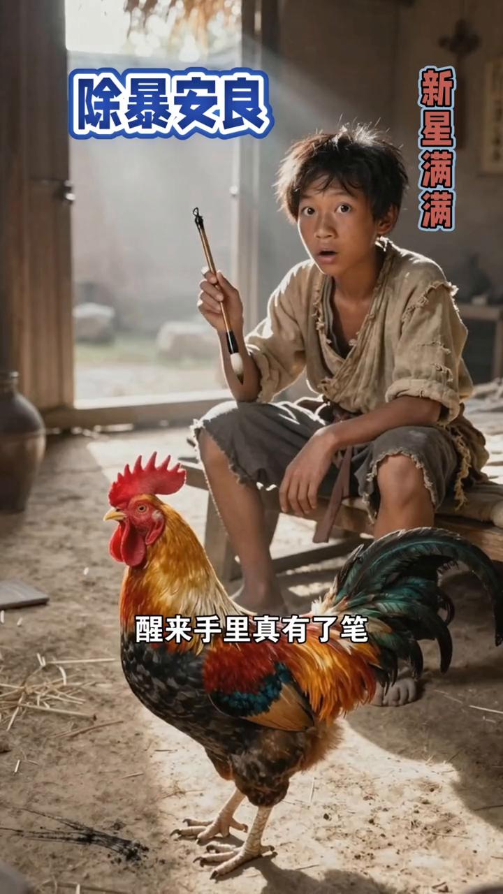 神笔马良。
新星满满。
从前有个穷孩子马良，住山脚破茅屋，爱画画却没钱买笔，只能