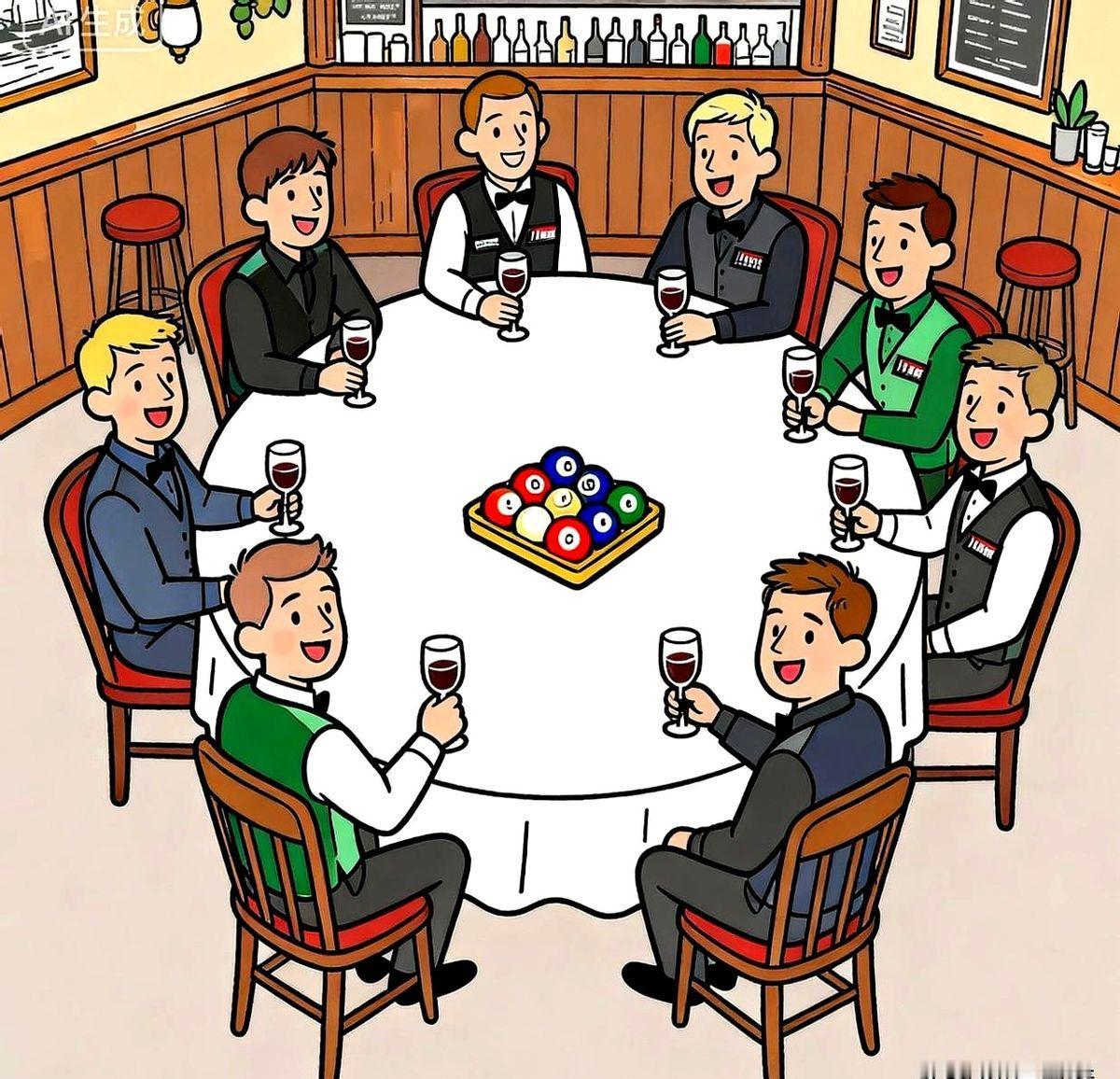 斯诺克英锦赛，70后还没退，00后已经杀进八强了。
看看这八强阵容。一边是44岁