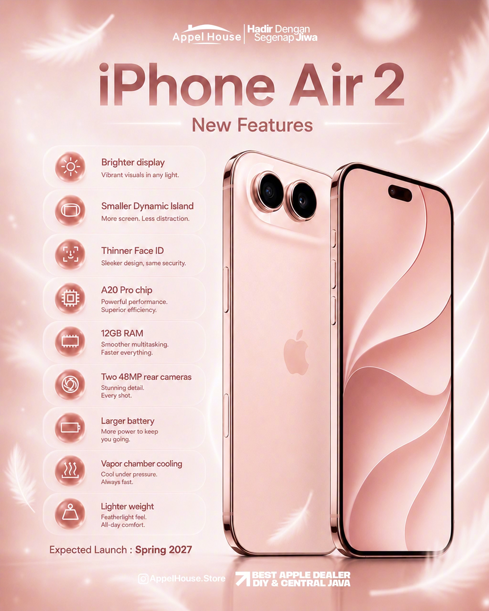 iPhone  air2外观配置，有人喜欢嘛 