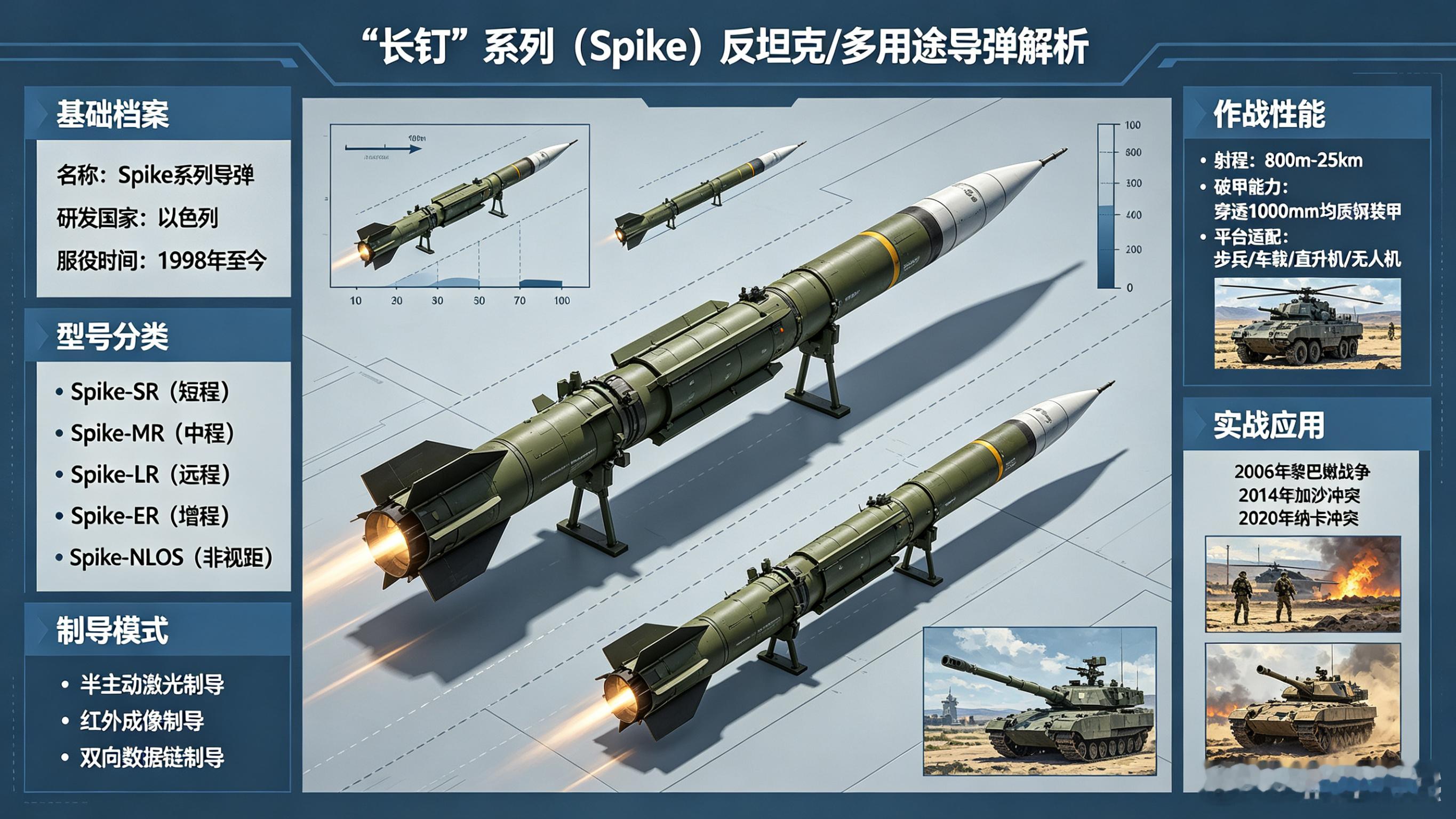 每天认识一件兵器——“长钉”（Spike）家族多用途导弹今天聊聊以色列拉斐尔公司