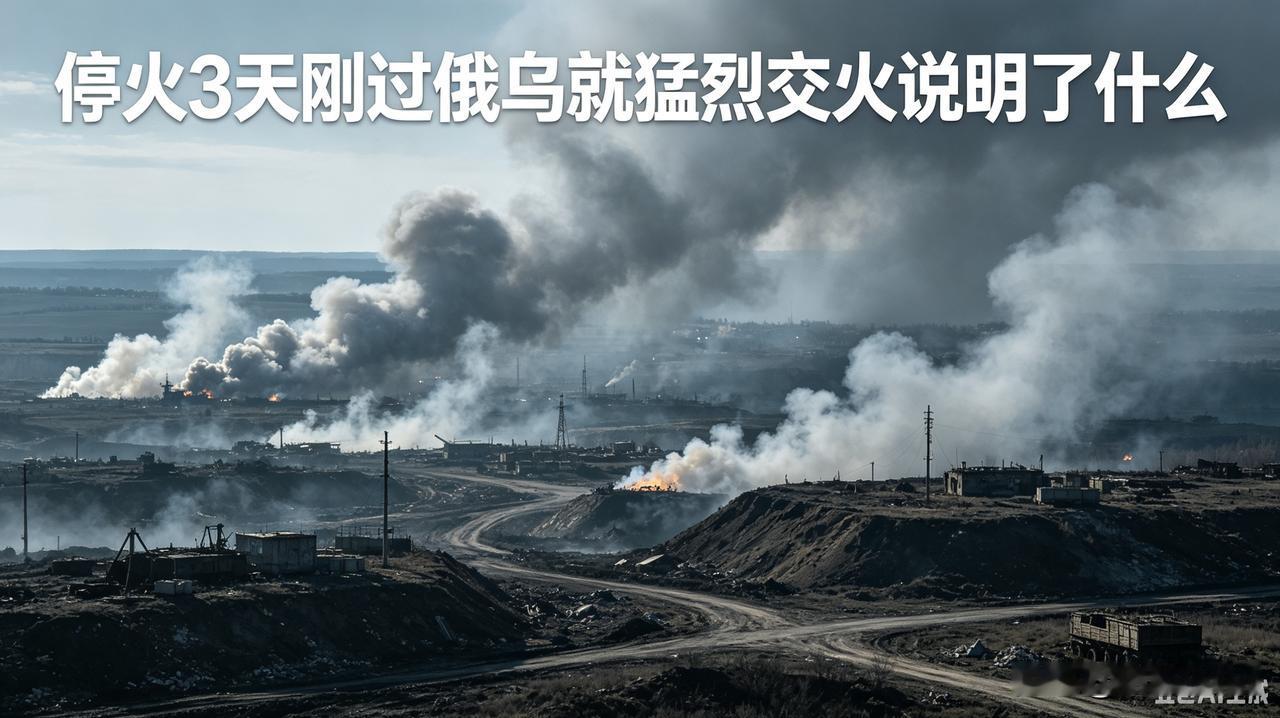 ⚖️深度解读：停火3天刚过俄乌就猛烈交火，说明了什么
 
这次只是双方约定暂停互
