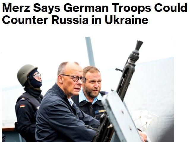 德国总理默尔茨表示，如果与俄罗斯达成和平协议，德国军队可能会参与乌克兰非军事区的