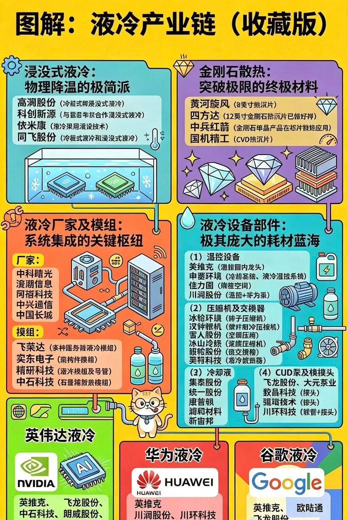 图解液冷产业链：AI算力爆发，液冷成为确定性主线

随着AI大模型算力持续攀升，