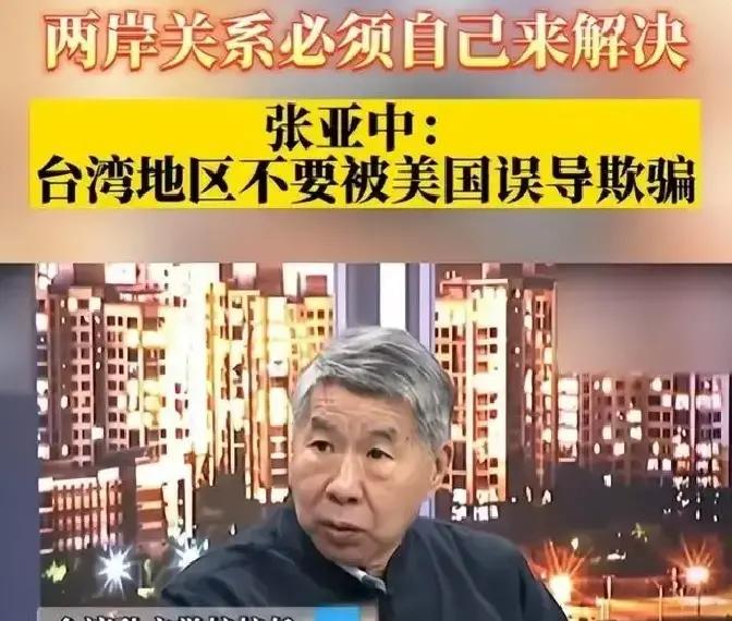 台媒有个明白人张亚中，中国很多人都没想到的，他却想到了，他说：大陆军演到底是冲着