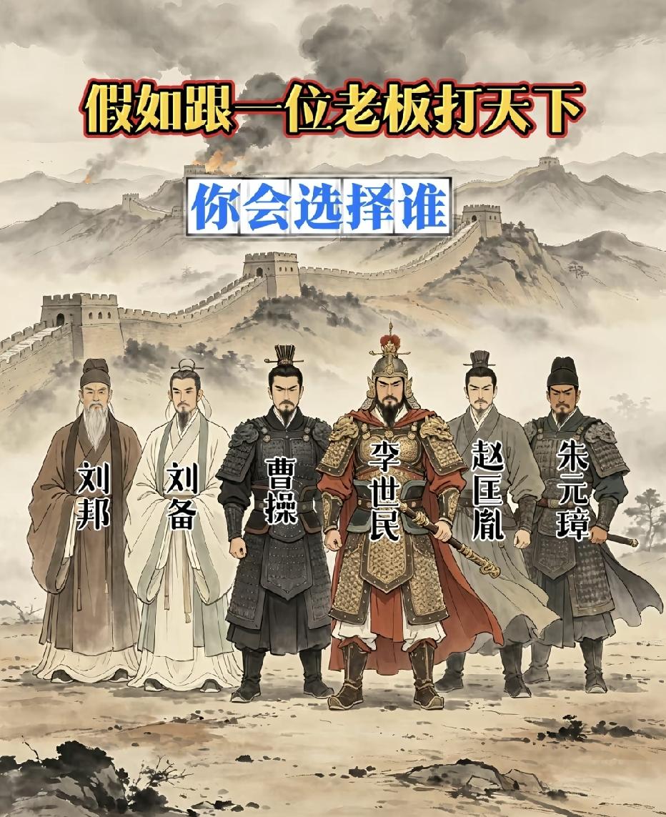 跟一位老板去打天下，你会选择谁呢？[尬笑]