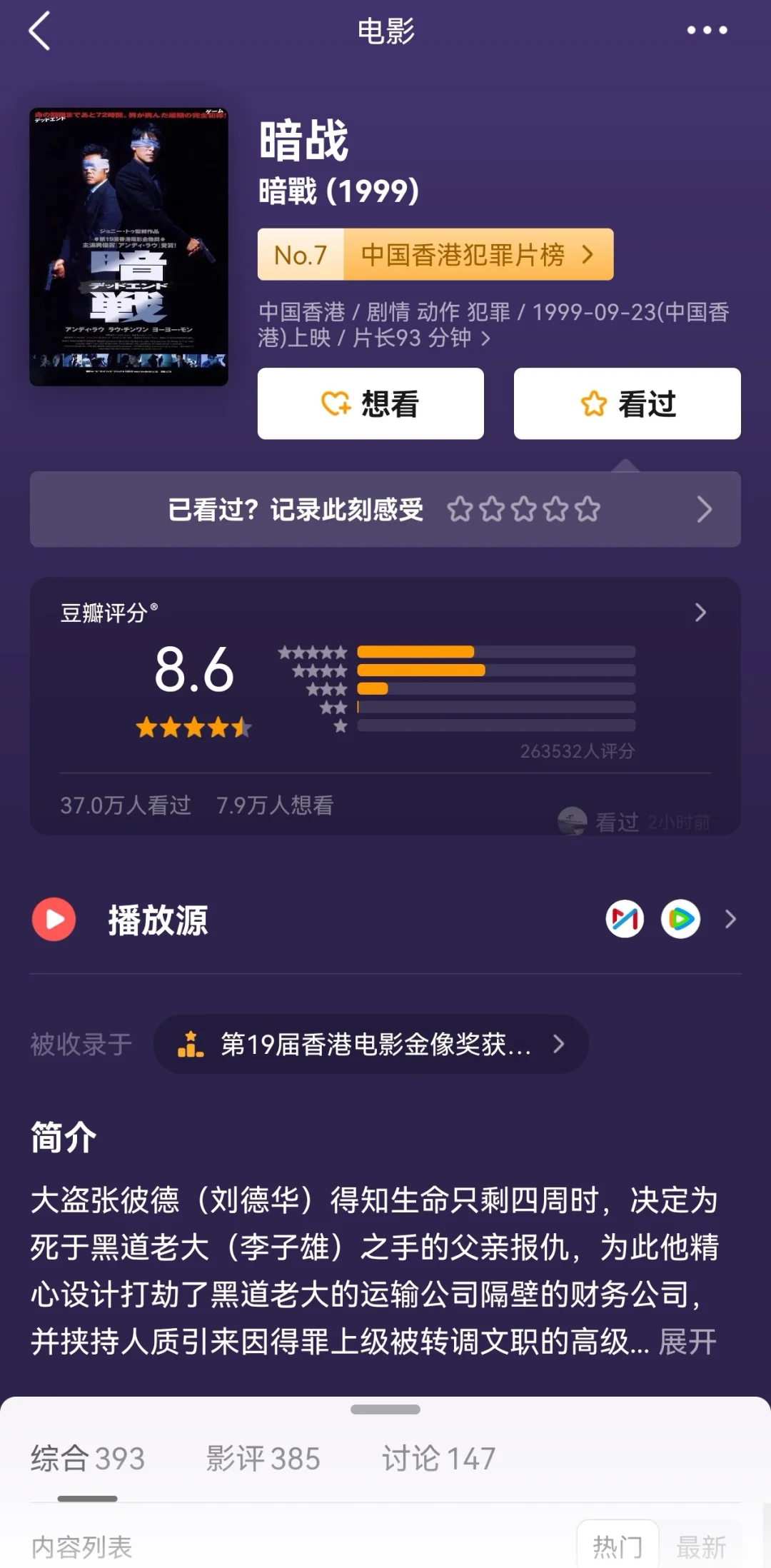 豆瓣均分8.8，超高分经典黑帮电影系列🔥
